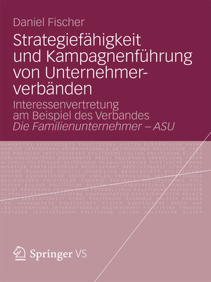 cover image of Strategiefähigkeit und Kampagnenführung von Unternehmerverbänden